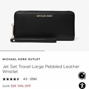 Michael Kors Pebbled Leather Wristlet